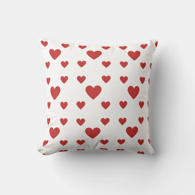 Throw pillow with hearts (Front)