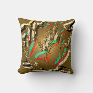 Throw Pillow with Lotus flower design