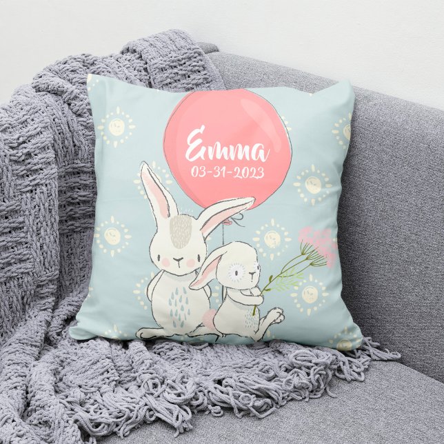 Throw Pillow with Name Nursery girl decoration  (Creator Uploaded)
