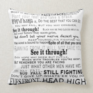 Throw Pillow With See it Through Poem