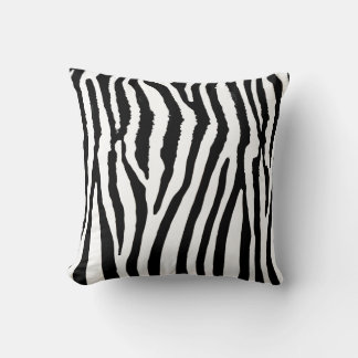 Throw pillow with zebra print