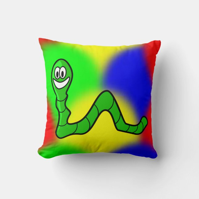 Throw Pillow Worm (Front)