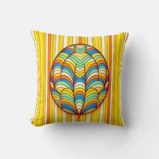 Throw Pillow Yellow Stripe
