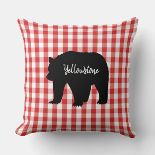 Throw Pillow-Yellowstone Bear Cushion