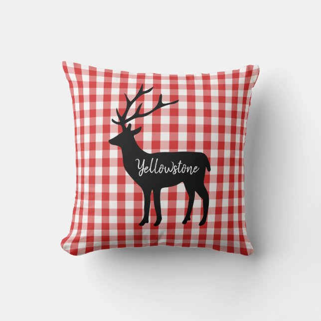 Throw Pillow-Yellowstone Deer Cushion (Front)