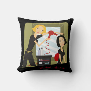 Throw Pillows Black Stylist Barber