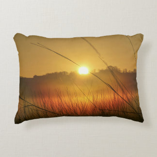 Throw Pillows with the image of sunset gradually