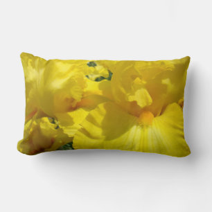 Throw Pillows Yellow Iris Flowers Floral Pillow