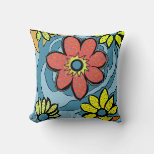 Throw PillowVintage Flower zPower Cushion