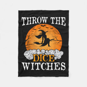 Throw The Dice Witches Bunco Party Fleece Blanket