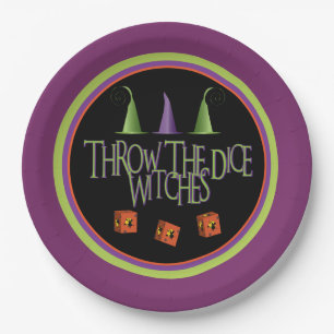 Throw The Dice Witches Bunco Plate