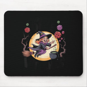 Throw The Dice Witches Halloween Bunco Dice Game D Mouse Pad