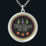 Throw The Dice WItches Necklace<br><div class="desc">Fun Throw The Dice Witches Necklace is perfect for a gift or prize.  Featured are three witches hat and three customised dice that feature flying witches.  Perfect for Las Vegas,  Casino's Casino Night,  Craps,  Bunco and more.  Fun for Halloween themed events.</div>