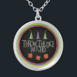 Throw The Dice WItches Necklace<br><div class="desc">Fun Throw The Dice Witches Necklace is perfect for a gift or prize.  Featured are three witches hat and three customised dice that feature flying witches.  Perfect for Las Vegas,  Casino's Casino Night,  Craps,  Bunco and more.  Fun for Halloween themed events.</div>