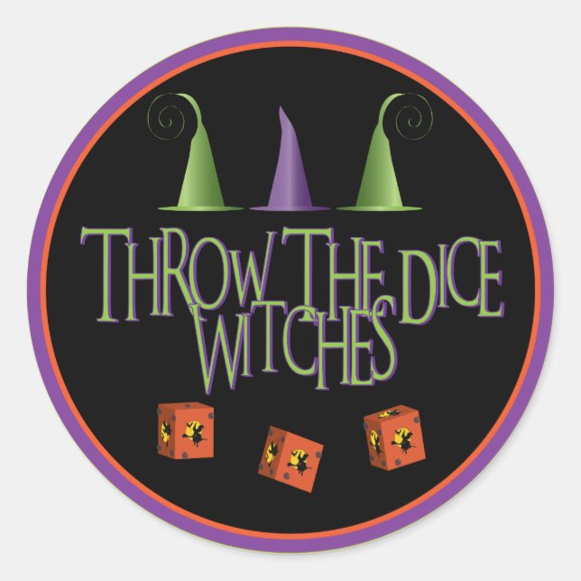 Throw The Dice WItches Stickers (Front)