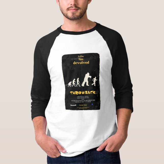Throwback Teaser Poster Raglan Men's T-Shirt (Front)