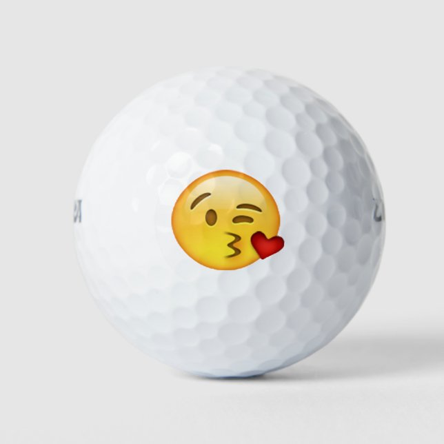 Throwing Kiss - Emoji Golf Balls (Front)