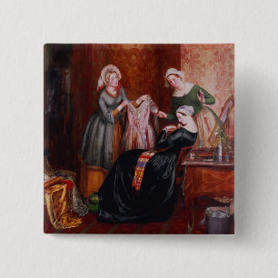Throwing off her weeds 15 cm square badge