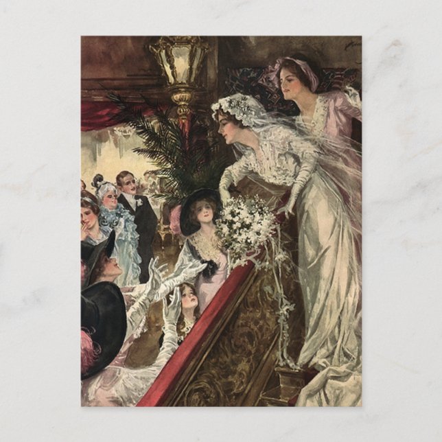 Throwing the Bouquet Postcard (Front)