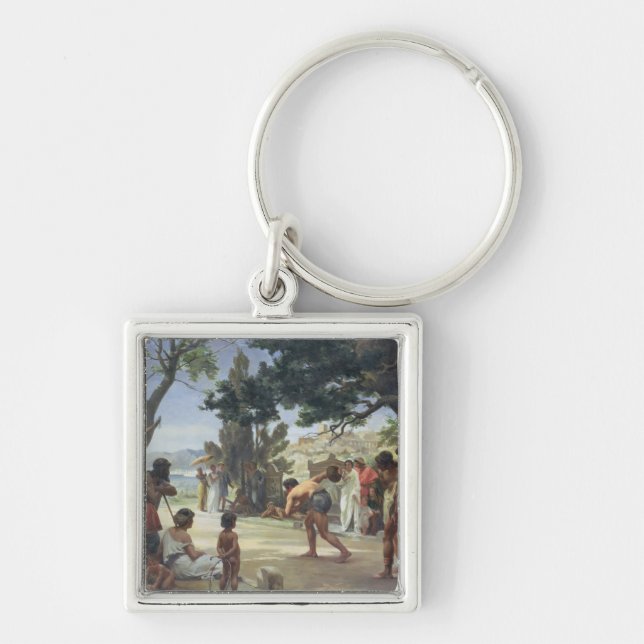 Throwing the Discus, 1875 Key Ring (Front)