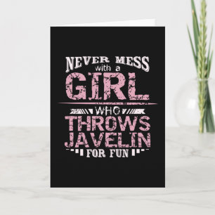 Throws Javelin Girl Card