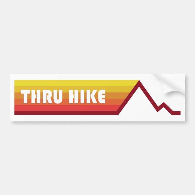 Thru Hike Bumper Sticker (Front)