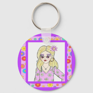 Thru Rose Coloured Glasses Keychain