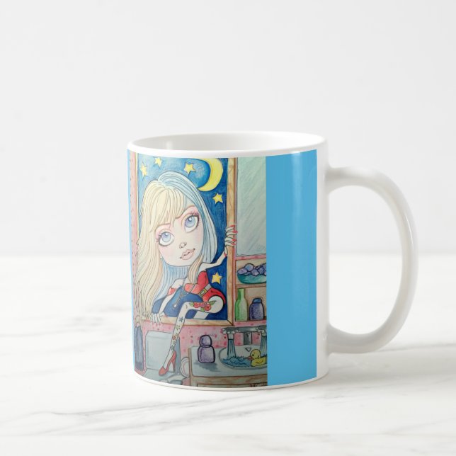 Thru The Bathroom Window Art Coffee Mug (Right)