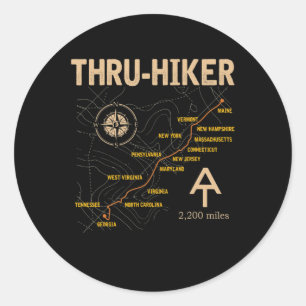 Thruh Hiker Appalachian Trail Hiking  Classic Round Sticker