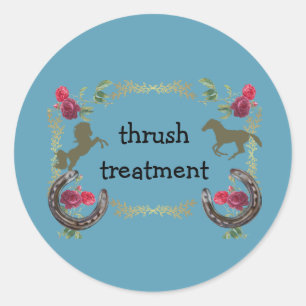 thrush treatment CLASSIC ROUND STICKER