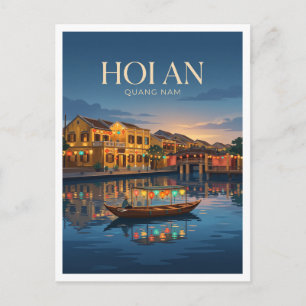 Thu Bon River Lantern Waterfront Hoi An Vietnam Postcard