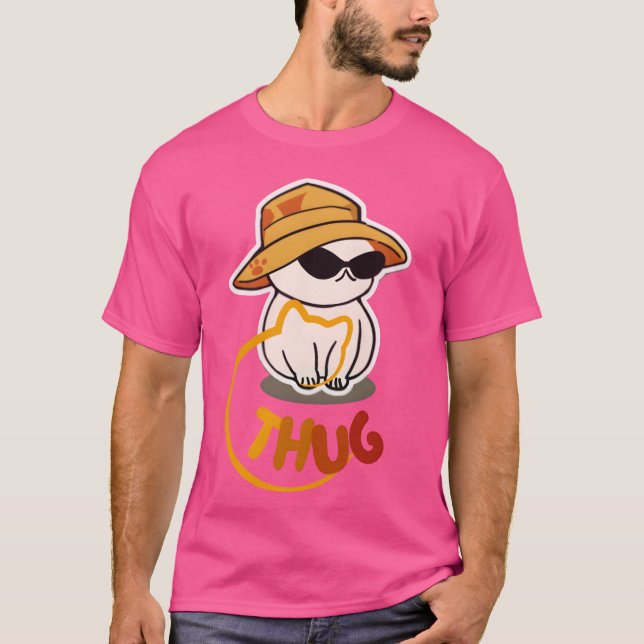 thug cat friends T-Shirt (Front)