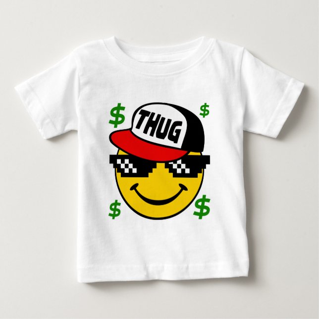 Thug Emoticon Baby T-Shirt (Front)