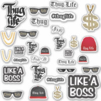 Thug Life Stickers non copyright