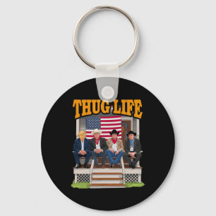 Thug Life Trump Vance Kennedy Elon Shirt Key Ring
