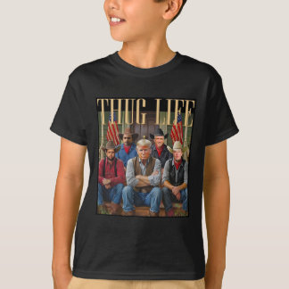 Thug Trump Vance Kennedy Elon For Life Graphic T-Shirt