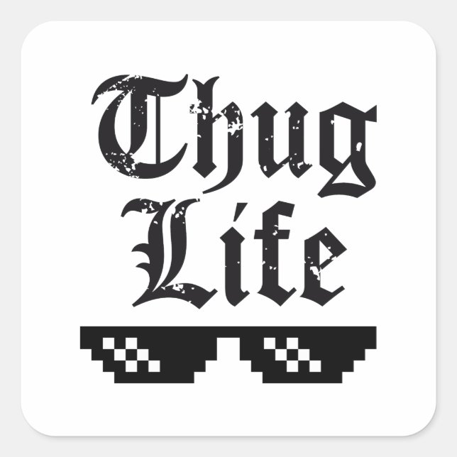 Thuglife Square Sticker (Front)