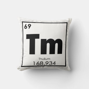 Thulium chemical element symbol chemistry formula cushion