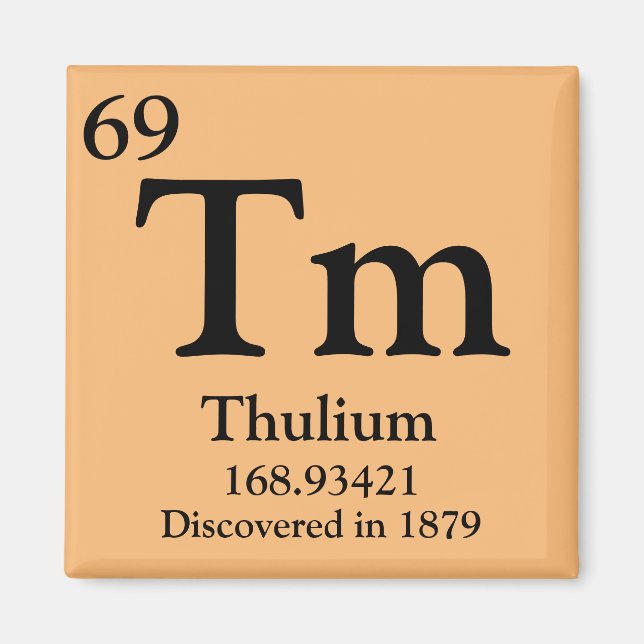 Thulium Periodic Table Magnet (Front)