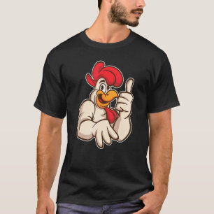 Thumb High Cockerel Chicken Farm T-Shirt