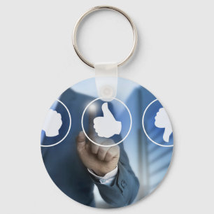 thumb icons for Customer review concept Key Ring