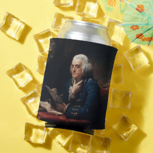 Thumb Portrait, Benjamin Franklin Founding Father Can Cooler