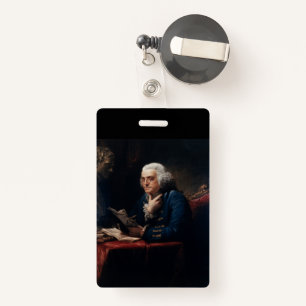 Thumb Portrait, Benjamin Franklin Founding Father ID Badge