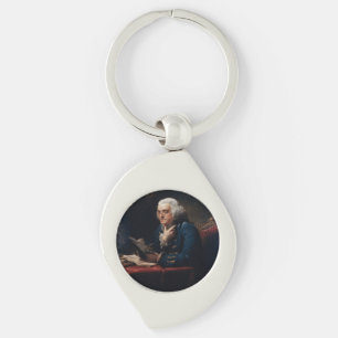 Thumb Portrait, Benjamin Franklin Founding Father Key Ring