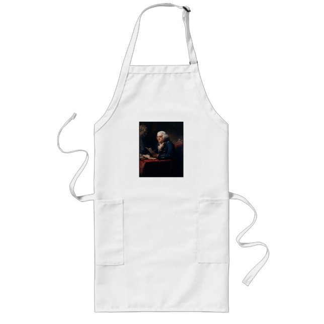 Thumb Portrait, Benjamin Franklin Founding Father Long Apron (Front)