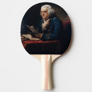 Thumb Portrait, Benjamin Franklin Founding Father Ping Pong Paddle