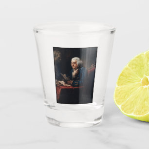 Thumb Portrait, Benjamin Franklin Founding Father Shot Glass