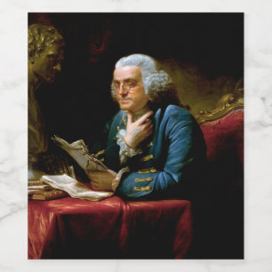Thumb Portrait, Benjamin Franklin Founding Father Wine Label