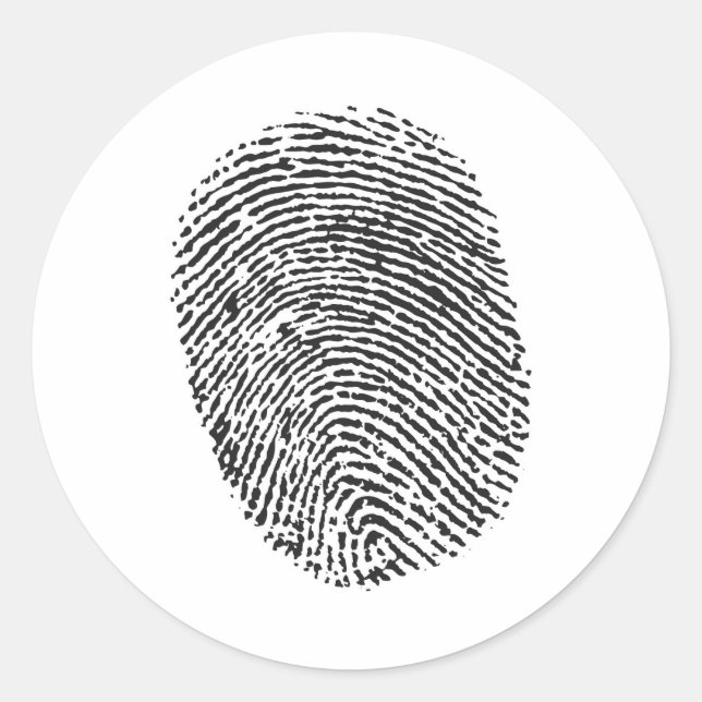 Thumb Print Classic Round Sticker (Front)