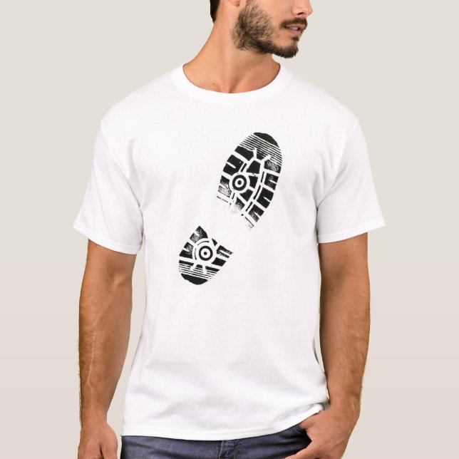 Thumb Prints Foot Art Shoe Sole T-Shirt (Front)